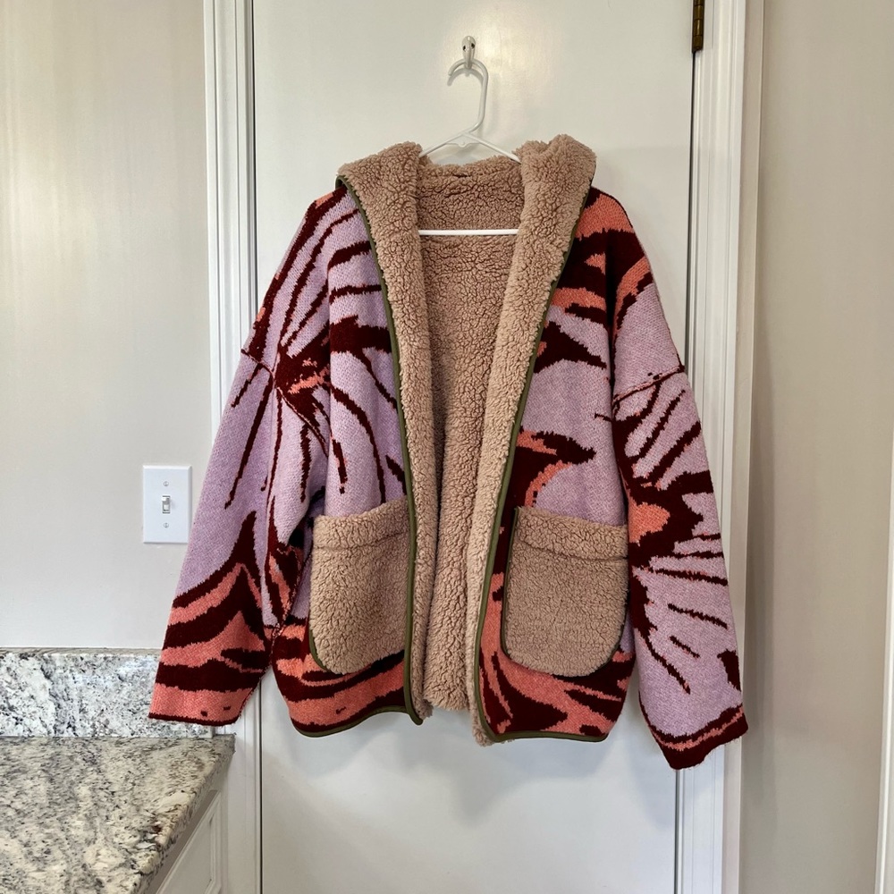 NWOT Free People Winter Chill Reversible Cardi - Picture 6 of 11